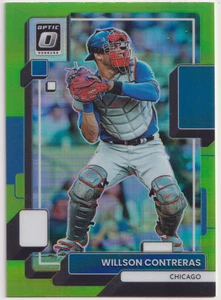 2022 Donruss Optic Green Prizm #145 Willson Contreras Chicago Cubs - Picture 1 of 2
