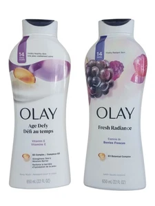 2 Olay Body Wash Women Age Defying  Vitamin E, 24hr Moisturizing+Berries Frescas - Picture 1 of 1