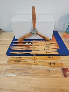 JZ Zinger Wooden RC Propeller & TOP FLITE Model Airplane LOT OF 9  - Picture 1 of 5