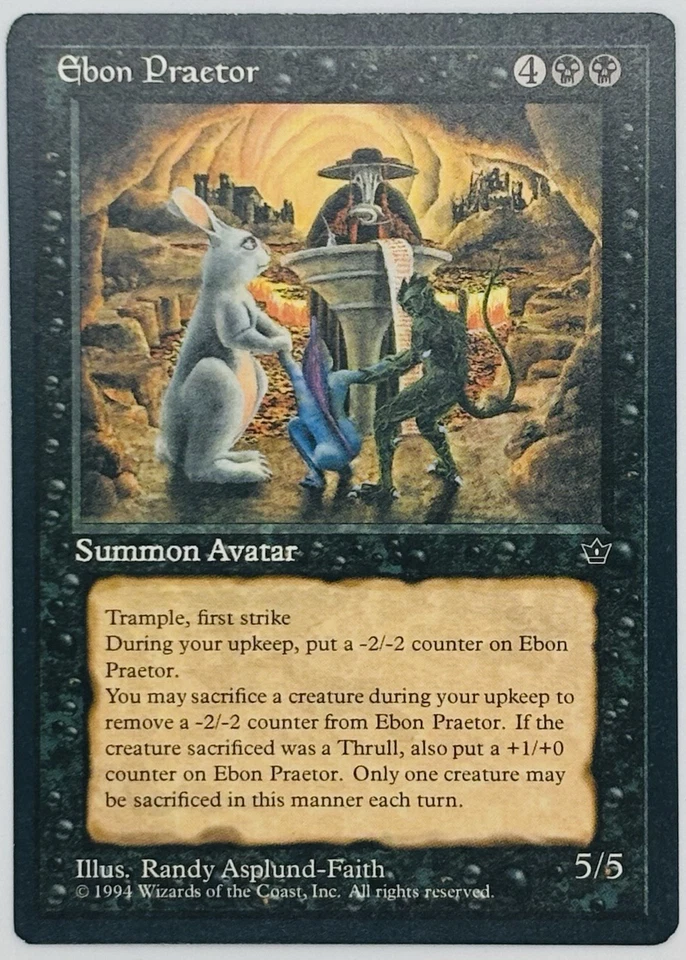 MTG Ebon Praetor Fallen Empires Regular - Image 1 of 1