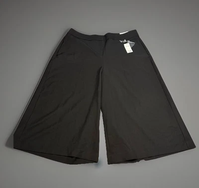 NEW Lane Bryant Black The Allie Wide Leg Crop Pants Women’s 18 R Stretch $59 - Image 1 of 4