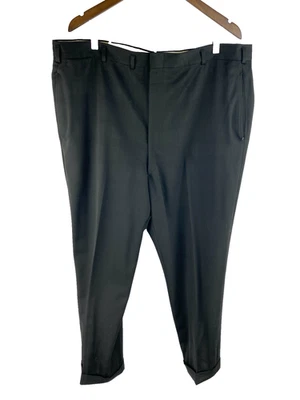 Vtg 60s (Fits 42x30) Drop Loop Hollywood Gabardine Pants Gray Talon - Image 1 of 4