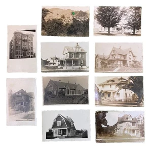 Collection of 10 Early 1900s RPPCs Postcards ft. Houses, Homes Architechture - Picture 1 of 2