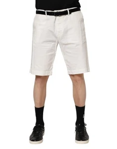 Dolce & Gabbana Chinos Blancos Algodón Elastizado Hombres Informales Para Hombre Pantalones Cortos Auténticos - Imagen 1 de 4