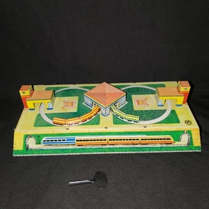 VINTAGE Russian Wind-up Metal Tin Toy Dual Train Made in the Soviet Union WORKS - Picture 1 of 1