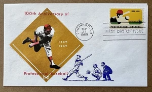 1969 Professional Baseball FDC • 100th Anniversary • Cincinnati OH • 9/24/1969 - Picture 1 of 7