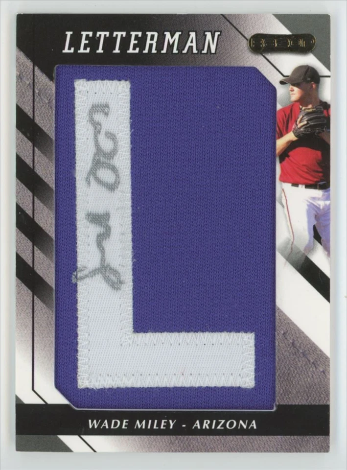 Wade Miley 2008 Razor Letterman Auto Relic #WM-L Arizona Diamondbacks - Image 1 of 2