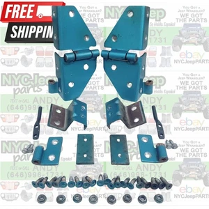 87-95 YJ Jeep Wrangler Windshield Hinges Lower Door Hinge Bracket Backing Plate - Picture 1 of 24