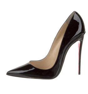 Christian Louboutin So Kate 130 Negro Charol Bombas Tacones 43 IT - Imagen 1 de 17