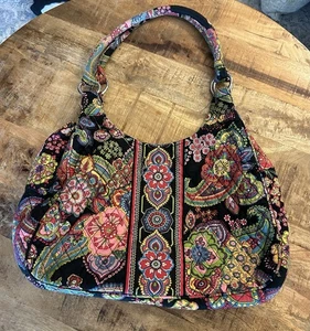 Vera Bradley große Hobo Doppelgriffe Handtasche Tasche Beuteltasche magnetisch SYMPHONIE IN FARBTON - Bild 1 von 4