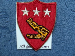 WW2 US 5th Marine Amphibious Corps Patch 3 3/4 X 2 3/4 - Picture 1 of 1