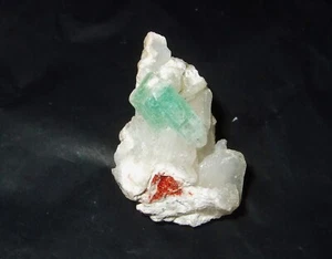 - Minerali Grezzi Cristalloterapia - APOFILLITE VERDE su STILBITE (89) india - Picture 1 of 7