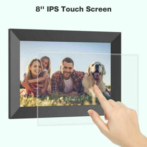 8'' WiFi Digital Photo Frame IPS Touch Screen Picture Frame Auto-Rotate Free APP - Picture 1 of 12
