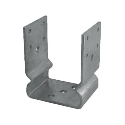 Staffa rialzata porta pilastro supporto per travi in legno a U sospeso da terra - Immagine 1 di 2