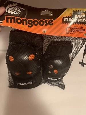 Mongoose BMX Bike Skateboard Gel Knee and Elbow Pads - Image 1 of 3