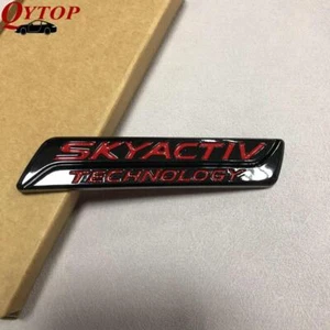 Black Red SKYACTIV TECHNOLOGY Rear Trunk Badge Sticker For CX5 MX-5 CX-50 - Picture 1 of 3