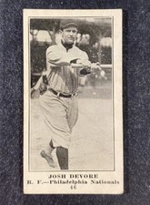 1916 M101-4 Sporting News #45 Josh Devore CREASE FREE