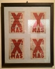 4 volantini X Flottiglia Mas incorniciati RSI fascismo WW2 Repubblica Sociale
