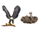  2 PCS Adler-Skulptur Adlerjunges Modell Tierfiguren Für Rollenspiele