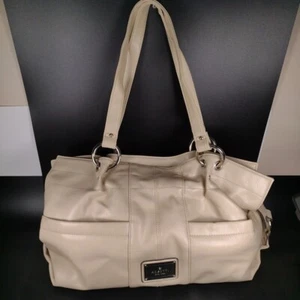 Rosetti hellbraun Leder Schultertasche Tragetasche Geldbörse silber Akzente - Bild 1 von 8