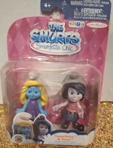 DIE SCHLÜMPFE SCHLUMPFINE UND VEXY ACTIONFIGUR MINI PUPPEN - LUSTIGES GESCHENK! - Bild 1 von 3