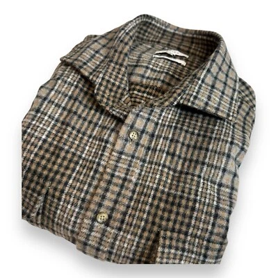 Reiss Men’s ‘BREES’ Brown Tweed Check Long Sleeve Over Shirt Size Large - Image 1 of 4