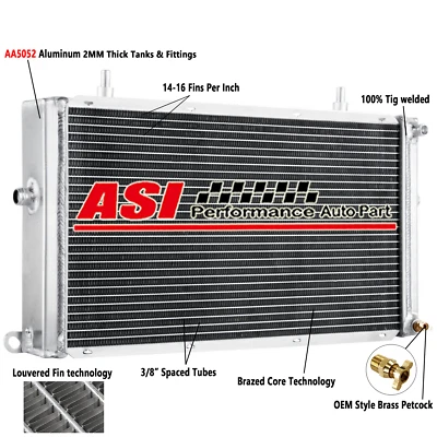 3 Row Aluminum Radiator For 1998-2003 Jaguar XJR XKR Vanden Plas 4.0L 2002 2000 - Image 1 of 4