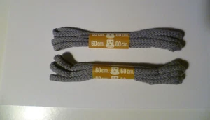 STRINGHE LACCI SCARPA CLARK COTONE TONDO 60 CM COLOR GRIGIO MEDIO LOTTO 2 PAIA - Foto 1 di 1
