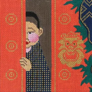 Needlepoint Handpainted Amanda Lawford Tibetan Prince 13x14 - Picture 1 of 1
