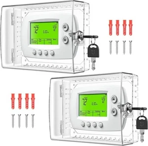 Pack de 2 Cerraduras Termostato Grande TRJ con Llave, Cubierta Termostato Transparente con Cerradura - Imagen 1 de 5