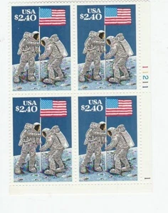 us #2419 $2.40 Moon Landing Plate Block MNH - Picture 1 of 1