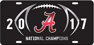 Alabama Crimson Tide 2017 National Champions Laser Cut and Inlaid License Plate - Picture 1 of 1