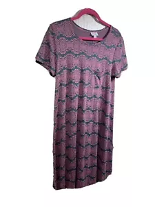 Vestido LulaRoe Rosa Gris Alto Talla Baja Pequeño Suave - Imagen 1 de 12