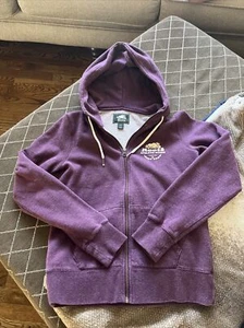 EUC Roots Canada Women’s Full Zip Hoodie Sweatshirt Marroon Sz S - Picture 1 of 2