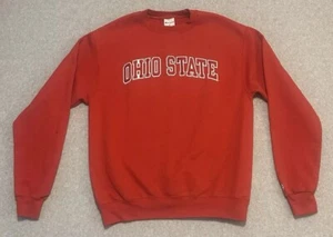 Vintage Champion Embroidered Red Ohio State University Buckeyes Red Med Sweater - Picture 1 of 10