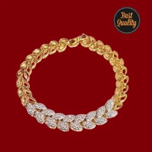 Chain 18K 22K 23K 24K THAI BAHT YELLOW GOLD Bracelet Jewelry 7 inch - Picture 1 of 4
