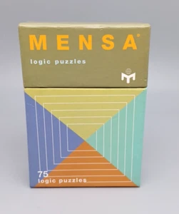 Mensa 75 Logic Puzzles Boxed Cards. Brain Teasers How Smart Are You?! - Picture 1 of 5