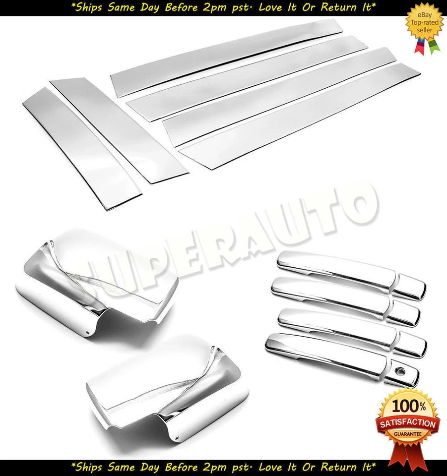 Se adapta a 08-13 Nissan Rogue COMBO OFERTA pilar de puerta + espejo + cubierta de mango adornos SIN SMK Foto 1 de 2