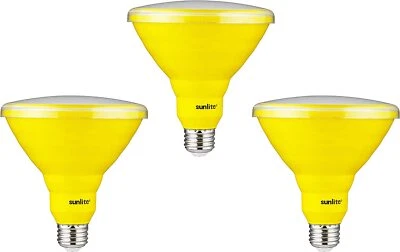 Sunlite LED PAR38 Colored Recessed Bug Light Bulb 15W (75W Equal) Yellow, 3-Pack - Image 1 of 2