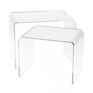 Plexycam Nachttisch Plexiglas transparent Erhöhung Schlafzimmer Wohnzimmer 45x33x40H - Bild 1 von 3