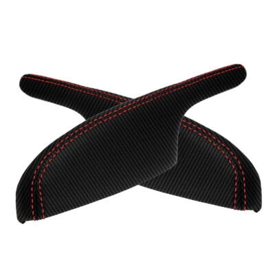 Door Panel Armrest PVC Carbon Cover for Acura MDX 2001-2006  Red Stitch - Image 1 of 4