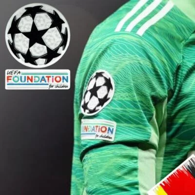 MARKENLOS UEFA Champions League Logo Foundation Set Flock Patch Badge 2021-24