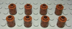 Lego Stein rund 1x1 new Braun 8 Stück                                     - Bild 1 von 1