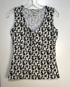 Geoffrey Beene Sport Sleeveless Top Size S Nylon and Spandex Ruching V Neck - Picture 1 of 5