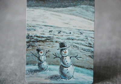 Christmas Tundra's Snowmen | Satirical Fan Art Dual land MTG - Image 1 of 3