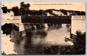 Vintage Rehoboth Beach Delaware DE Kanalbrücke Eingang 1930er Ansicht alte Postkarte - Bild 1 von 2