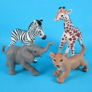 BABY Animal Figurine Safari Ltd. Lot Safari Wildlife Elephant Giraffe Zebra Cub - Picture 1 of 24