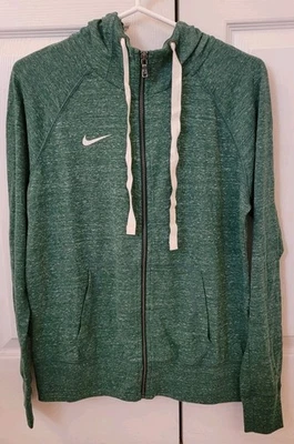 Sudadera con Capucha Nike Gimnasio Vintage Para Mujer Cremallera Completa Talla M 867307-341 Verde Brezo NUEVA Foto 1 de 2