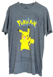 Camiseta POKEMON Para Hombre Talla XL Pikachu Gráfico Azul Manga Corta Clásica Años 90 - Imagen 1 de 8
