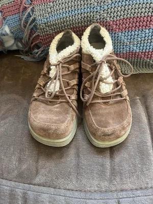 Mocasines de corbata de cuero tejido marrón Predictions, talla 6,5 Foto 1 de 2